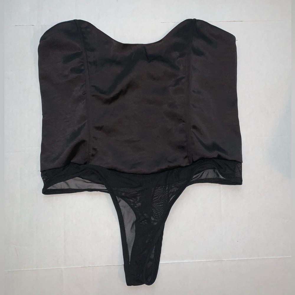 Lulu's Black Satin Top